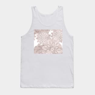 Rose gold mandala - snow white Tank Top